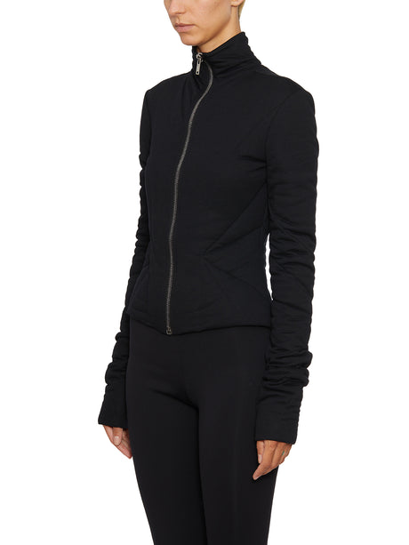 RICKOWENSLILIES Black Imbottito Ella Jacket for Women - FW23 Collection