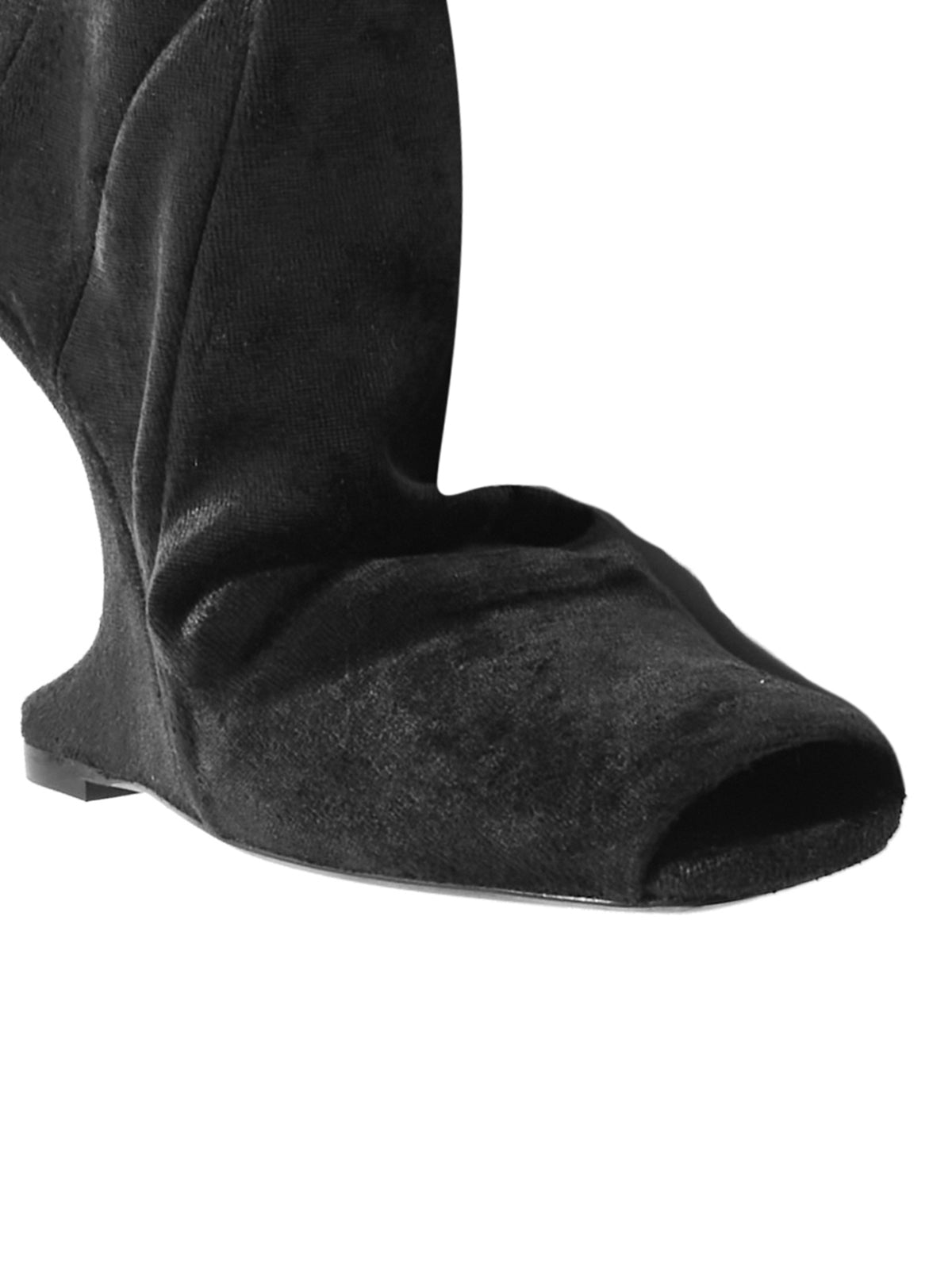 Velvet Black Leather Ankle Boots - FW23 Collection