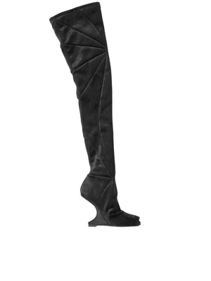 黑色真皮女式踝靴 - FW23系列