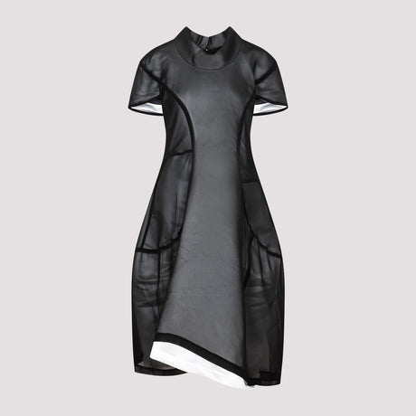 فستان قصير أسود من البوليستر للنساء خريف وشتاء 2023