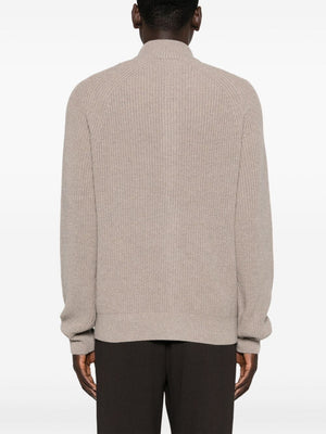 GIORGIO ARMANI Ribbed Knit Cardigan for Men - Fall/Winter 2024