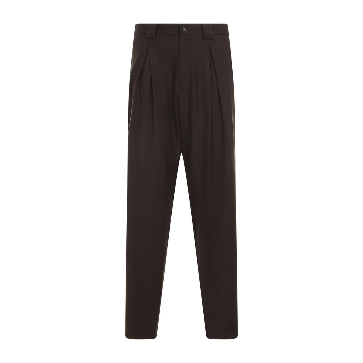 GIORGIO ARMANI Luxury 100% Virgin Wool Brown Trousers