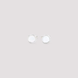 GIORGIO ARMANI Elegant Silver Cufflinks with Pearl Accents