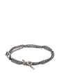 WERKSTATT:MUNCHEN Stylish and Bold Men's Double Chain Bracelet in Sleek Silver