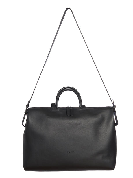 Black Leather Shoulder Bag for Women