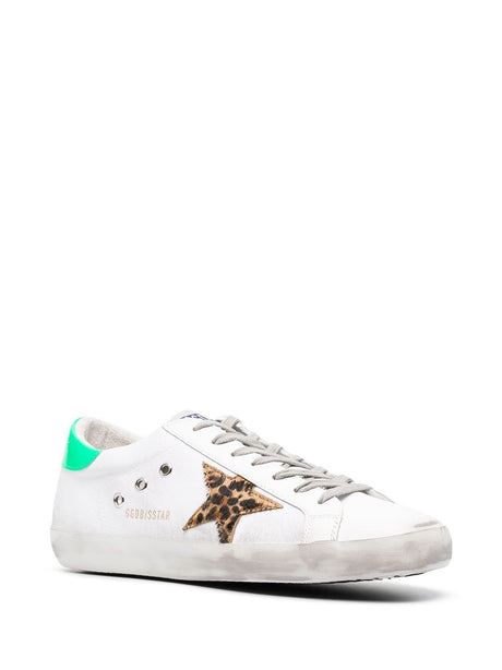 Men's White and Brown Leopard Sneakers - SS23 Collection