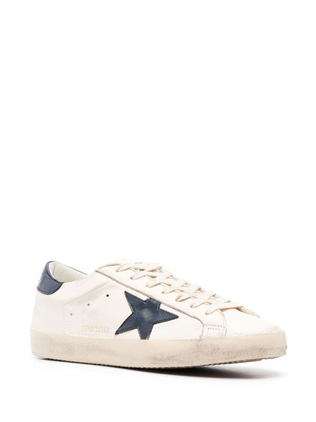 GOLDEN GOOSE Men's Shiny Leather Star and Heel Sneakers