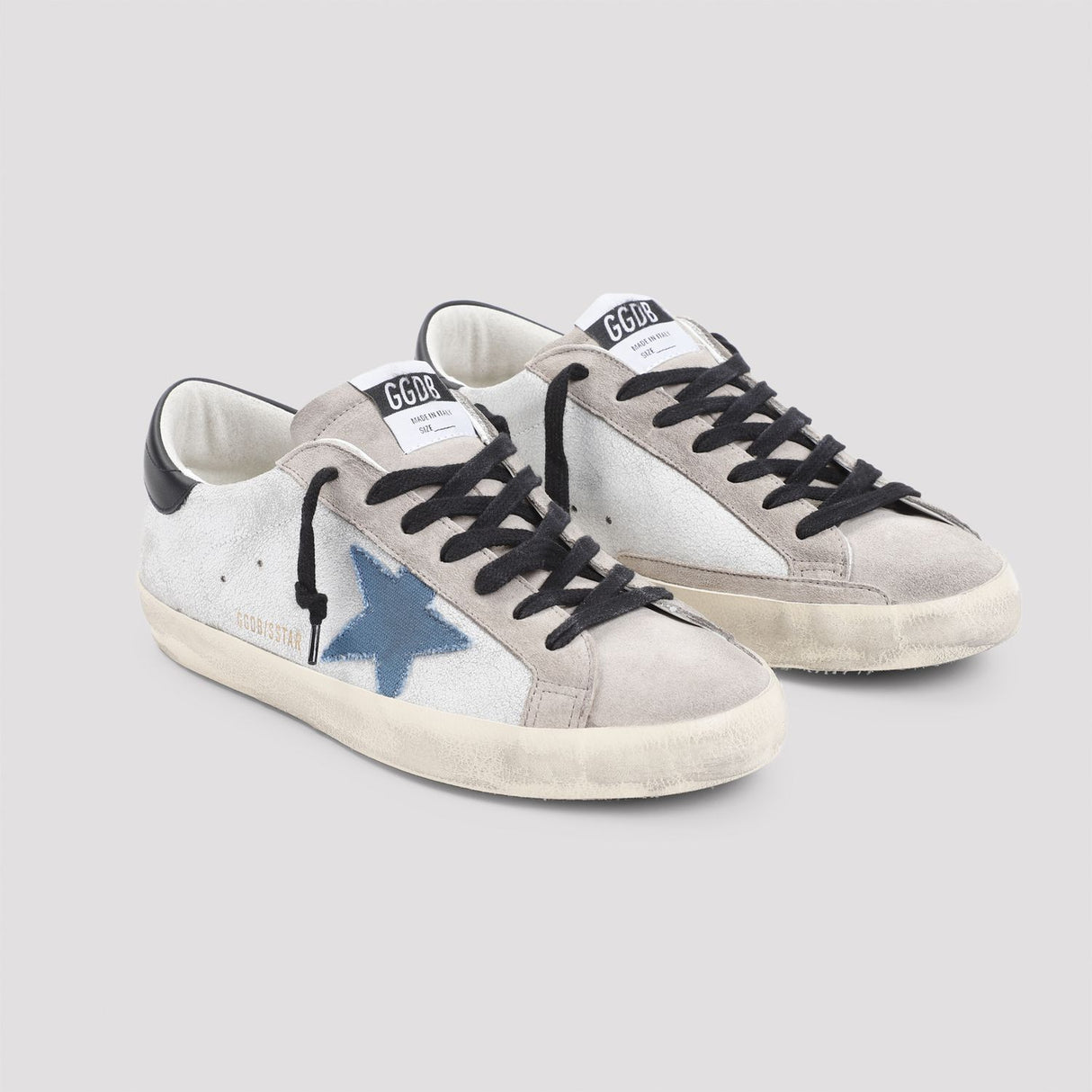 GOLDEN GOOSE Superstar White Leather Sneakers for Men