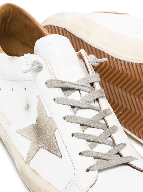 GOLDEN GOOSE White Superstar Sneakers for Men - 2024 Carryover Collection