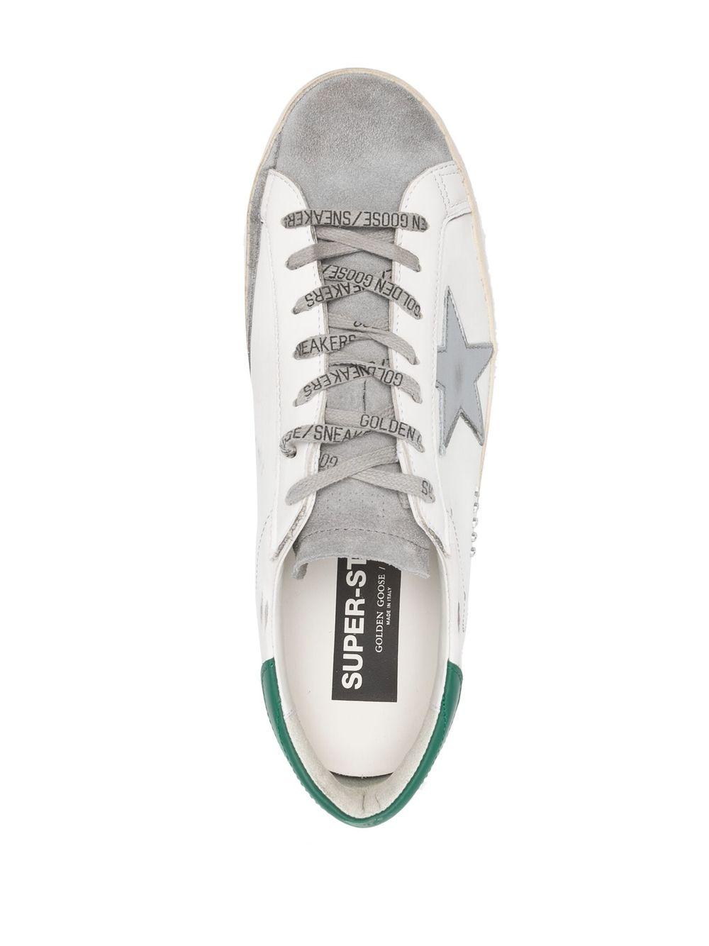 GOLDEN GOOSE Mens White Leather Super-Star Sneakers - FW23 Collection