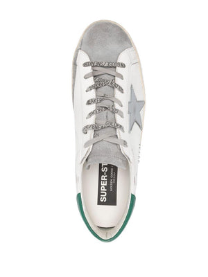 GOLDEN GOOSE Mens White Leather Super-Star Sneakers - FW23 Collection