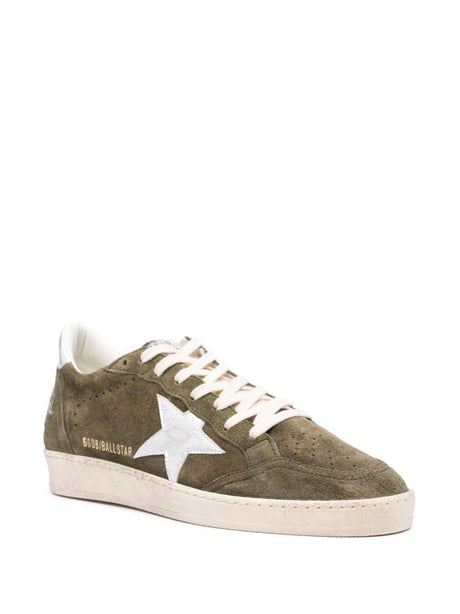 GOLDEN GOOSE Men's Olive Night & Silver Suede Sneakers for SS24