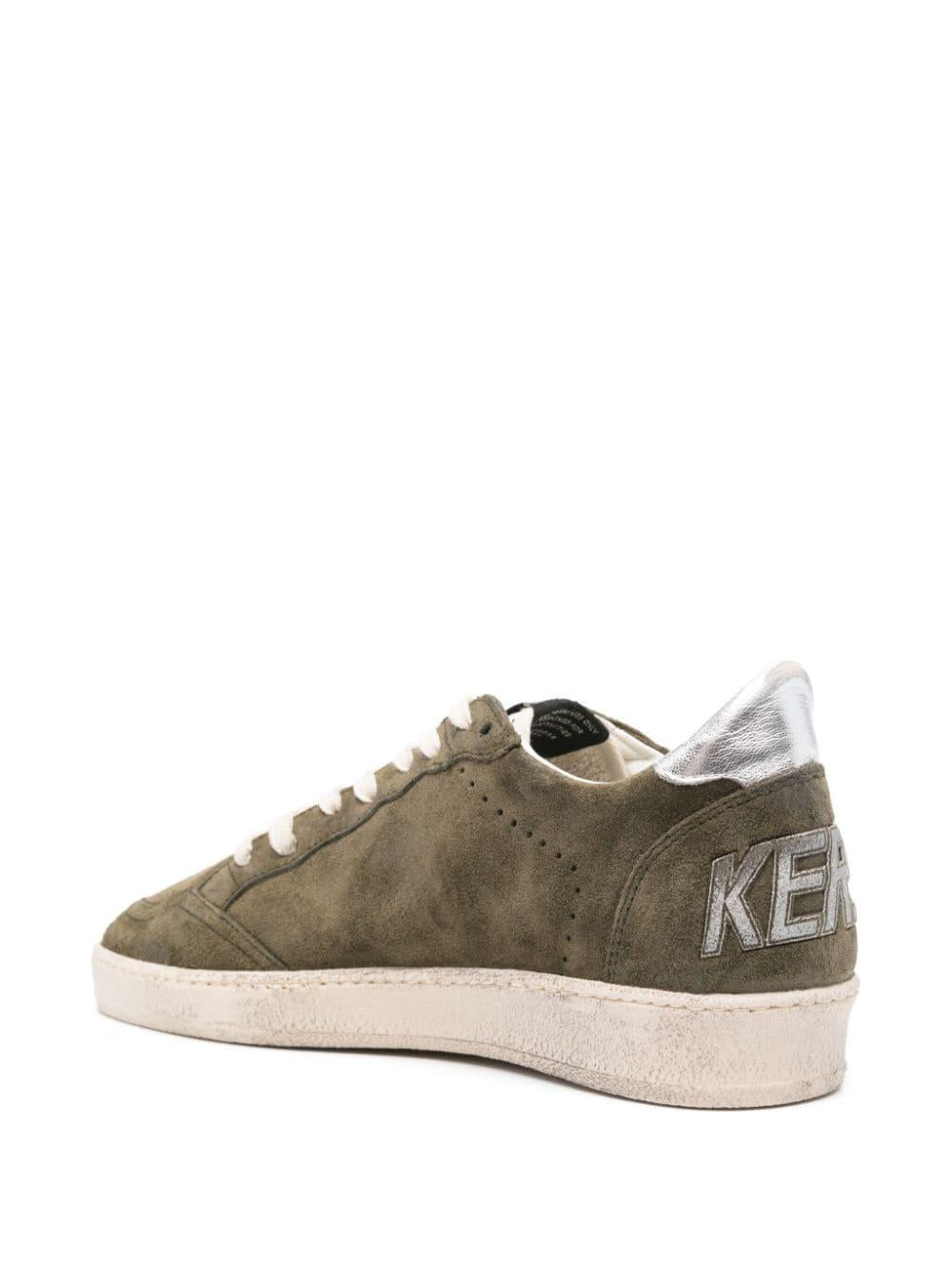 GOLDEN GOOSE Men's Olive Night & Silver Suede Sneakers for SS24