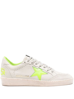 GOLDEN GOOSE Ball Star Sneaker - Distressed Green/White Design