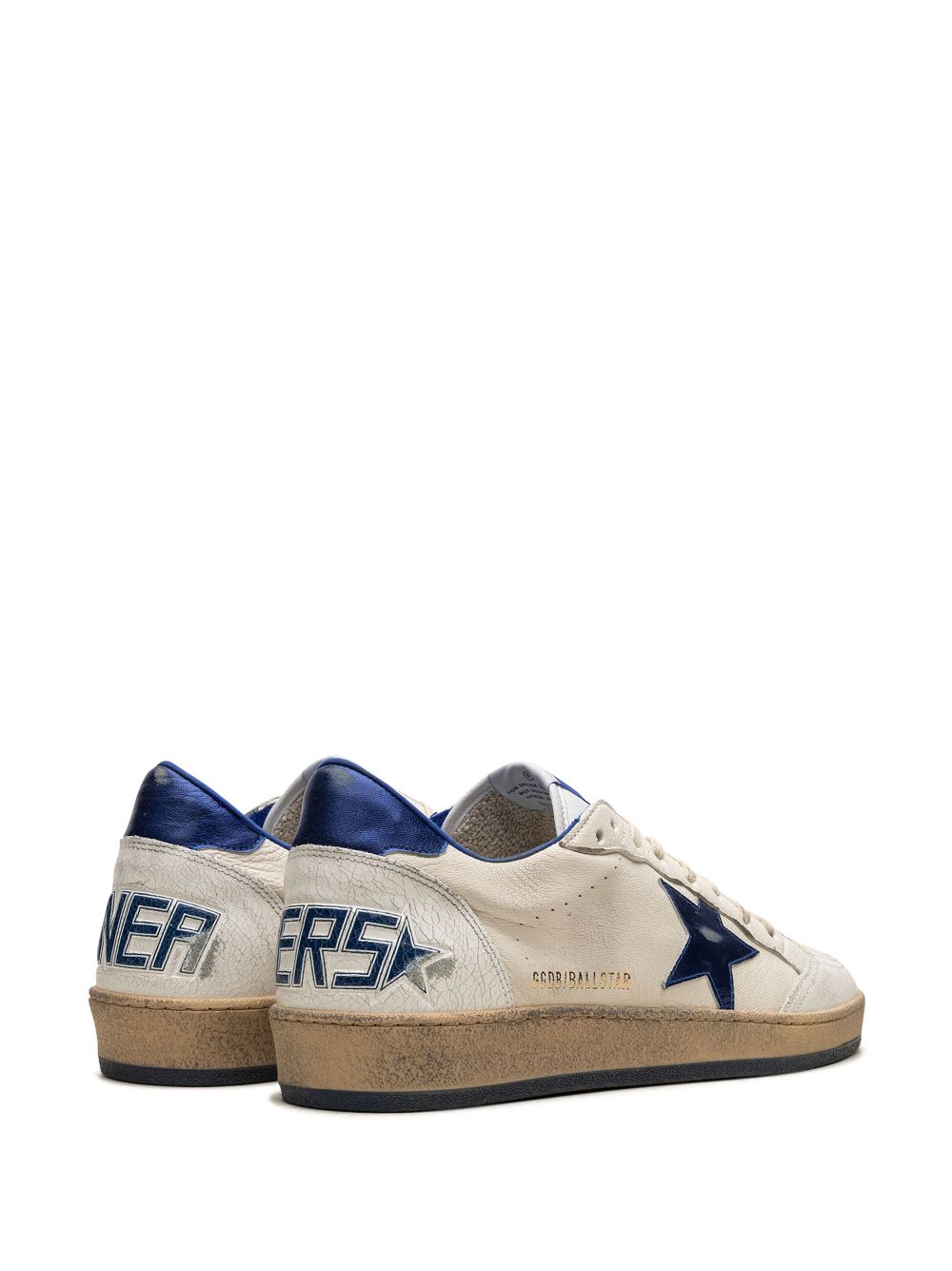 GOLDEN GOOSE Ball Star Vintage Blue Leather Sneakers