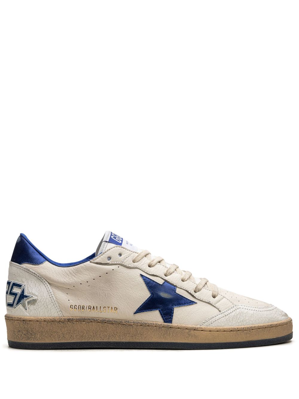 GOLDEN GOOSE Ball Star Vintage Blue Leather Sneakers