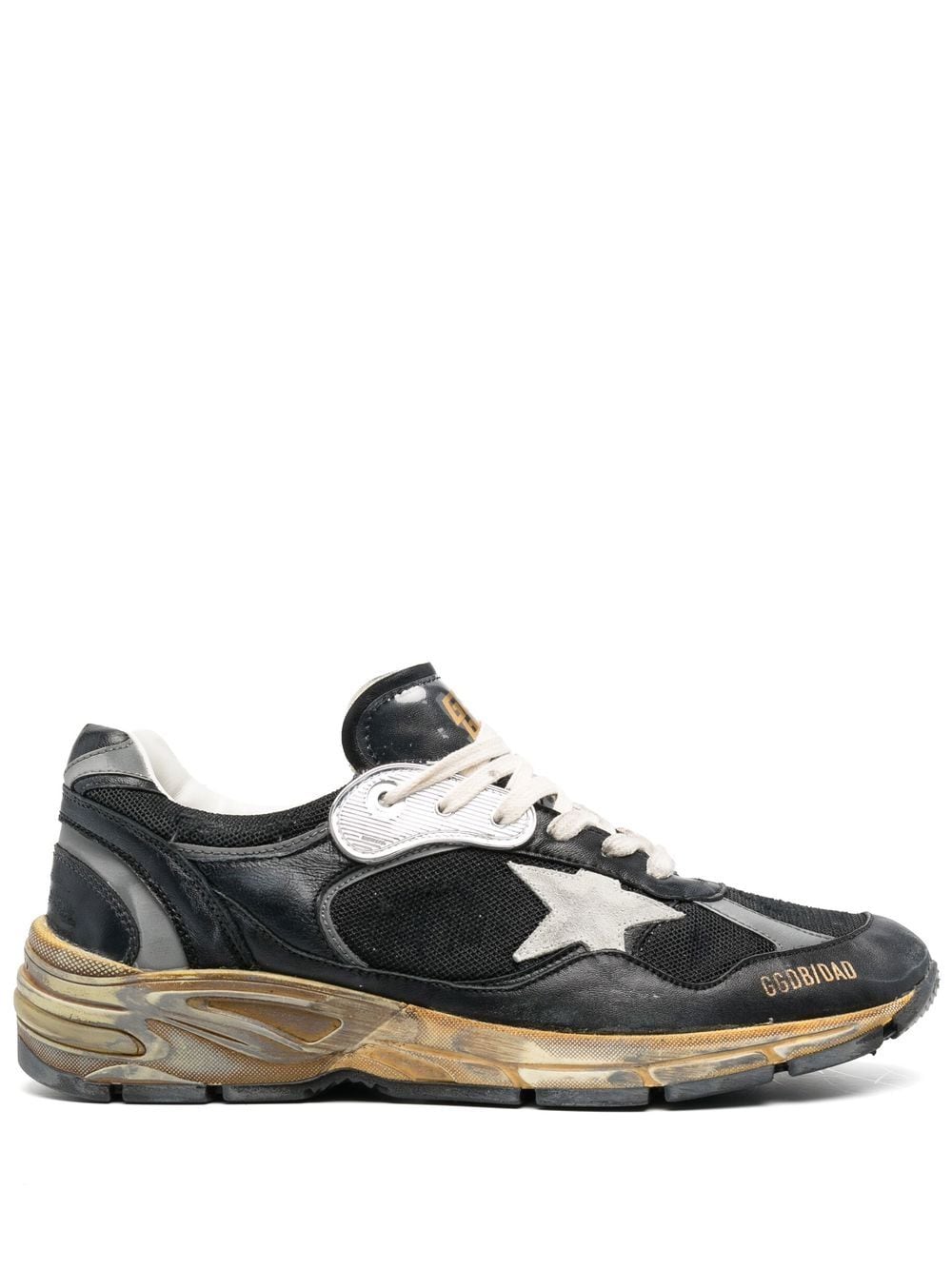 GOLDEN GOOSE Men's Black and Silver Low Top Sneakers - SS24 Collection