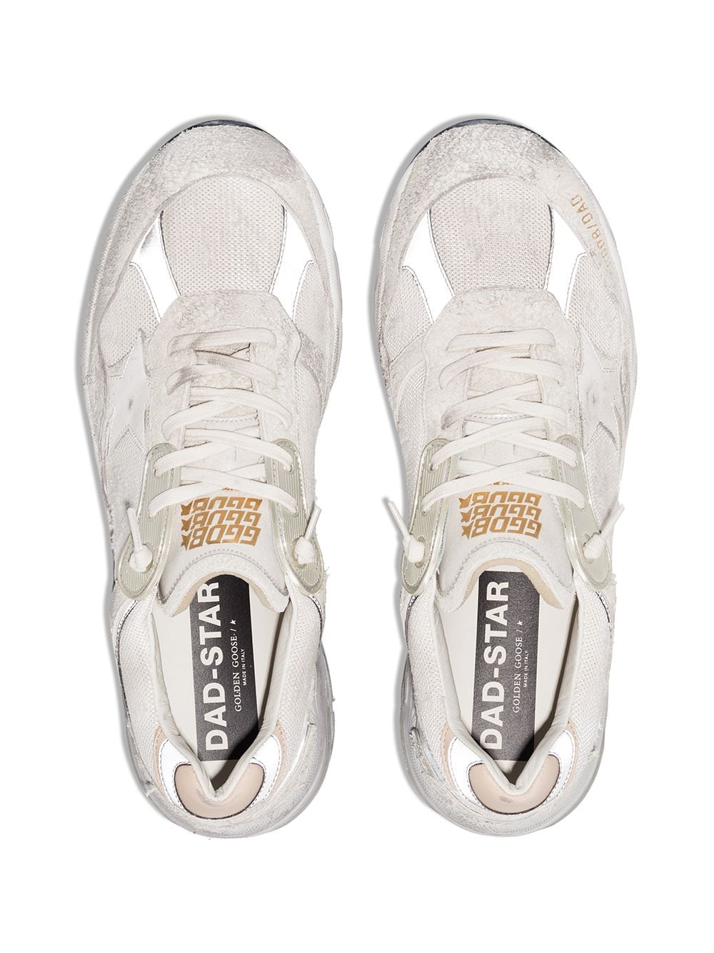 GOLDEN GOOSE รองเท้าผู้ชาย สีเทา รุ่น Dad-Star สำหรับ SS24