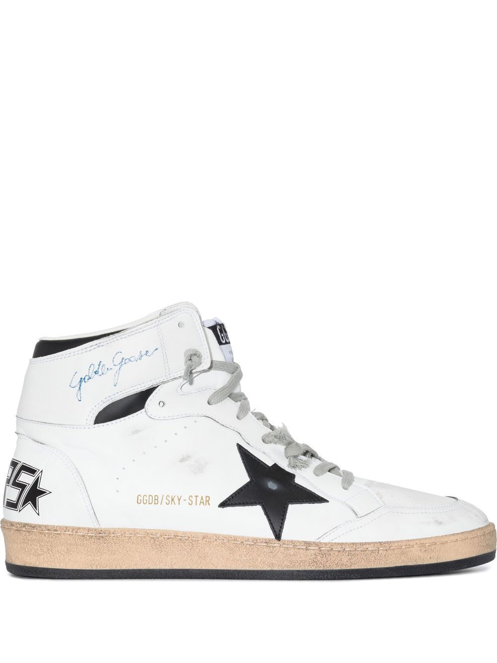 GOLDEN GOOSE Stylish Ankle Sneakers with Leather Star Detailing