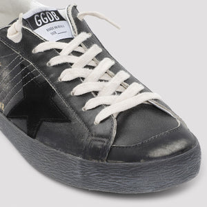 GOLDEN GOOSE Superstar Black Leather Sneakers