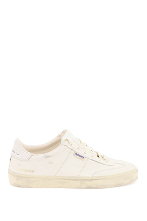 GOLDEN GOOSE Men's Used-Effect Nappa Leather Sneakers with Side Stitching and Embossed Stars