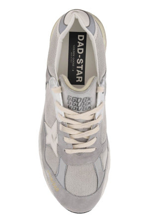 GOLDEN GOOSE Men's Mesh and Suede 'DAD-STAR' Sneakers - Grey