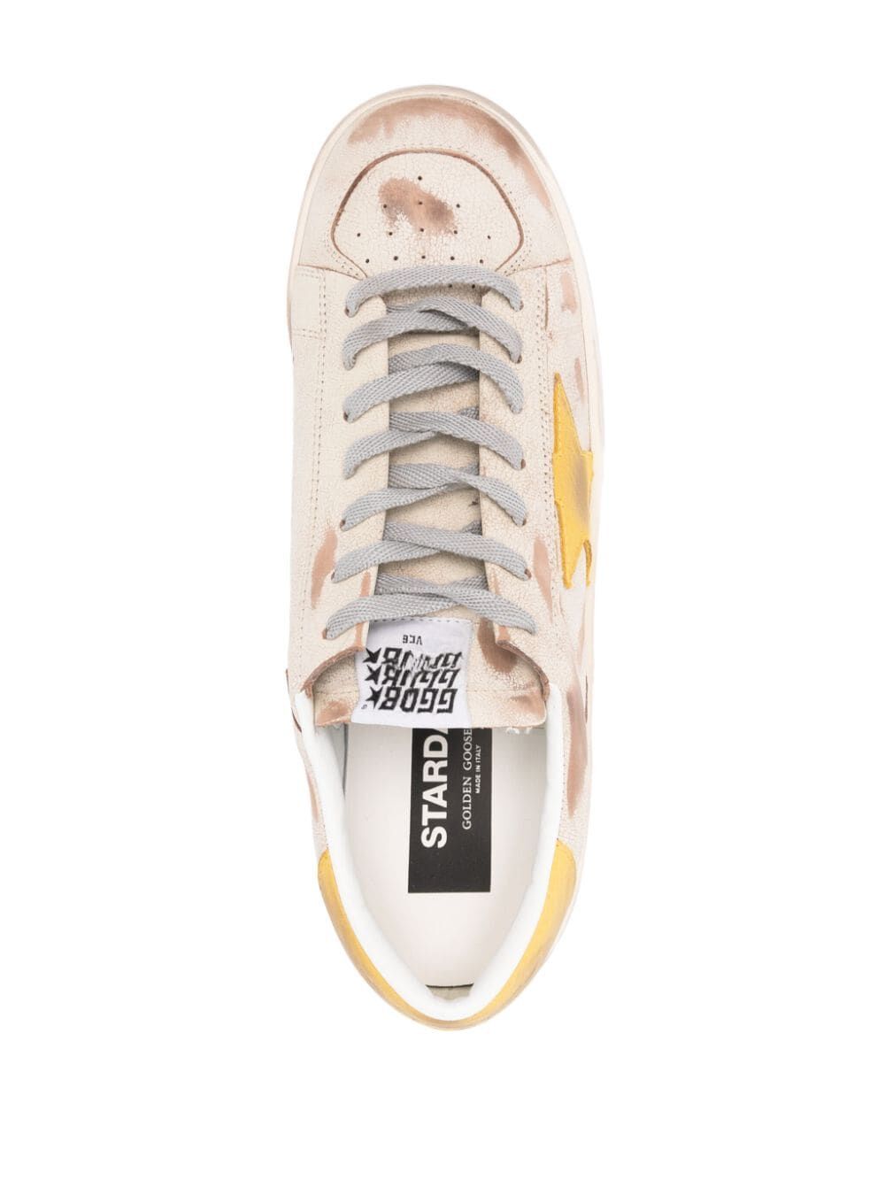 GOLDEN GOOSE Stardan Classic Leather Sneakers in Nude