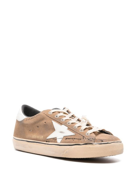 GOLDEN GOOSE Distressed Brown Suede Sneakers for Men