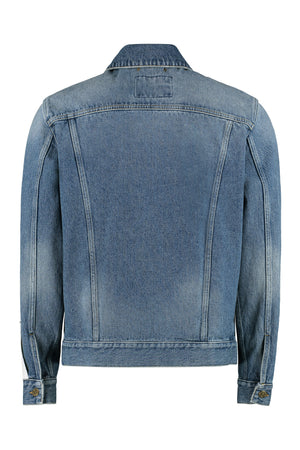 GOLDEN GOOSE Blue Distressed Denim Jacket for Men from The Journey Collection