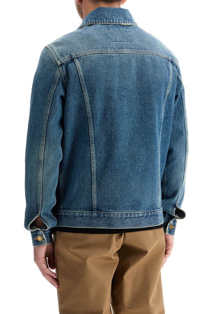 GOLDEN GOOSE Blue Distressed Denim Jacket for Men from The Journey Collection