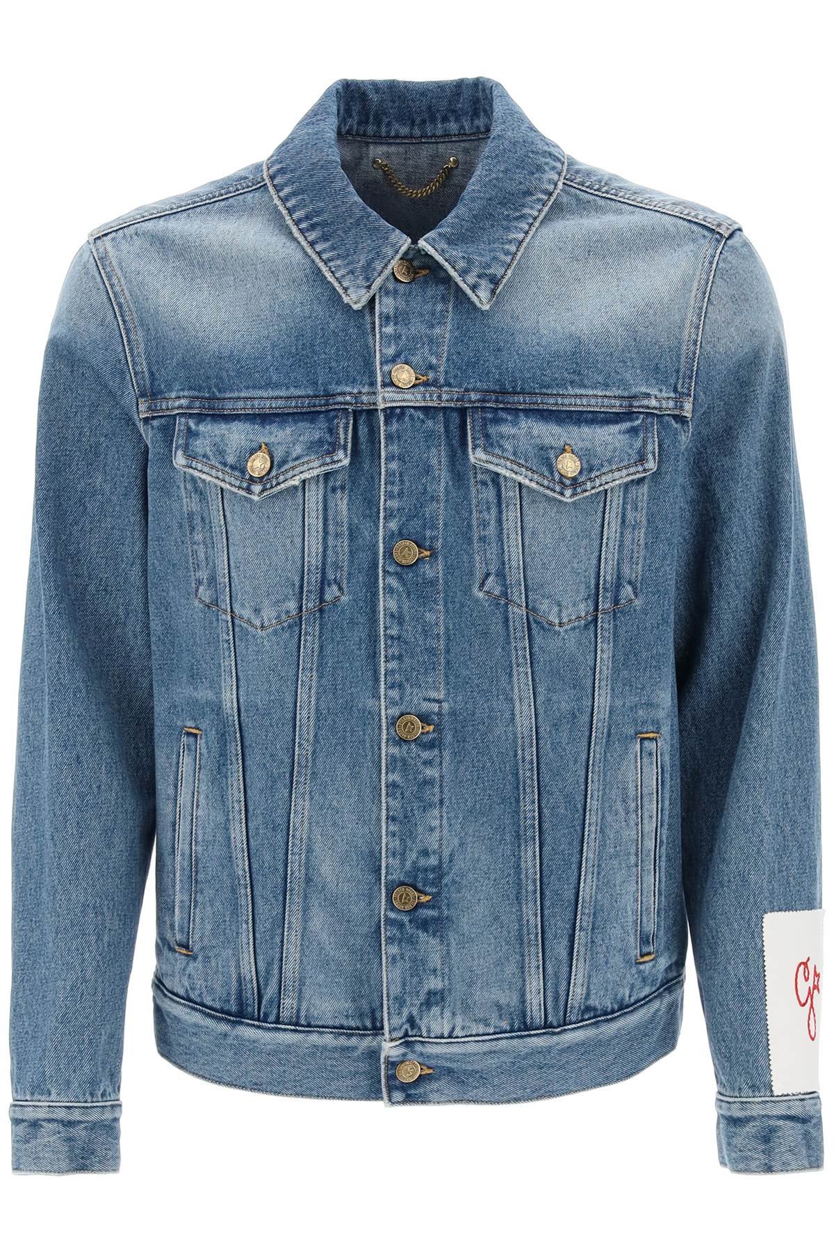 GOLDEN GOOSE Blue Distressed Denim Jacket for Men from The Journey Collection