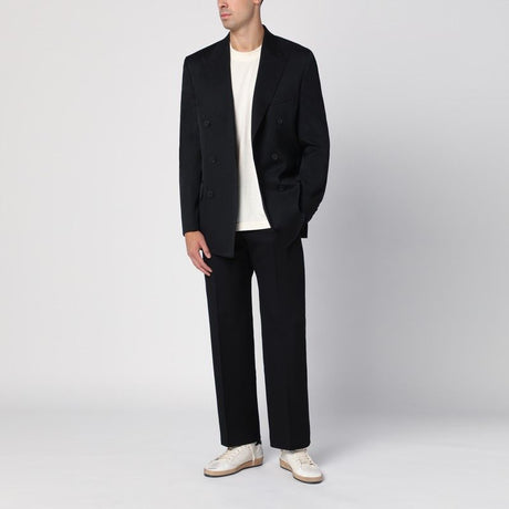 GOLDEN GOOSE Men's Double Breasted Blazer - Light Dry Wool Gabardine