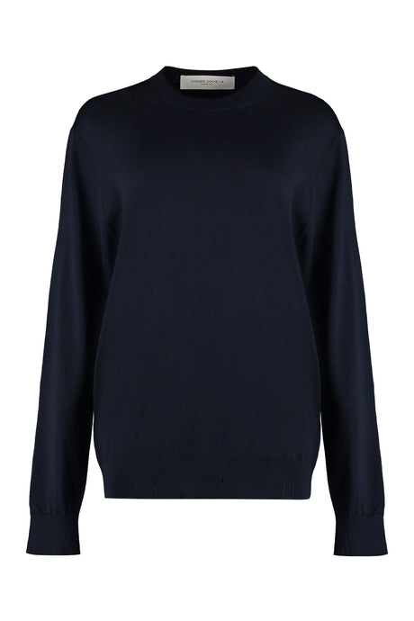 GOLDEN GOOSE Urban Luxe Blue Wool Sweater