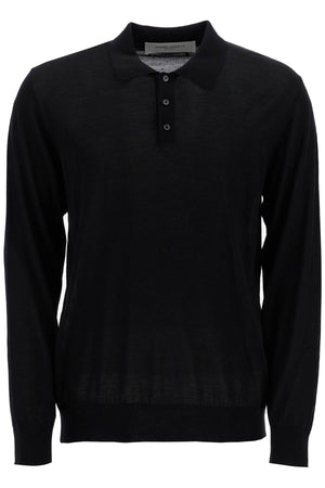 GOLDEN GOOSE Men's Long-Sleeved Wool Polo Shirt - Regular Fit