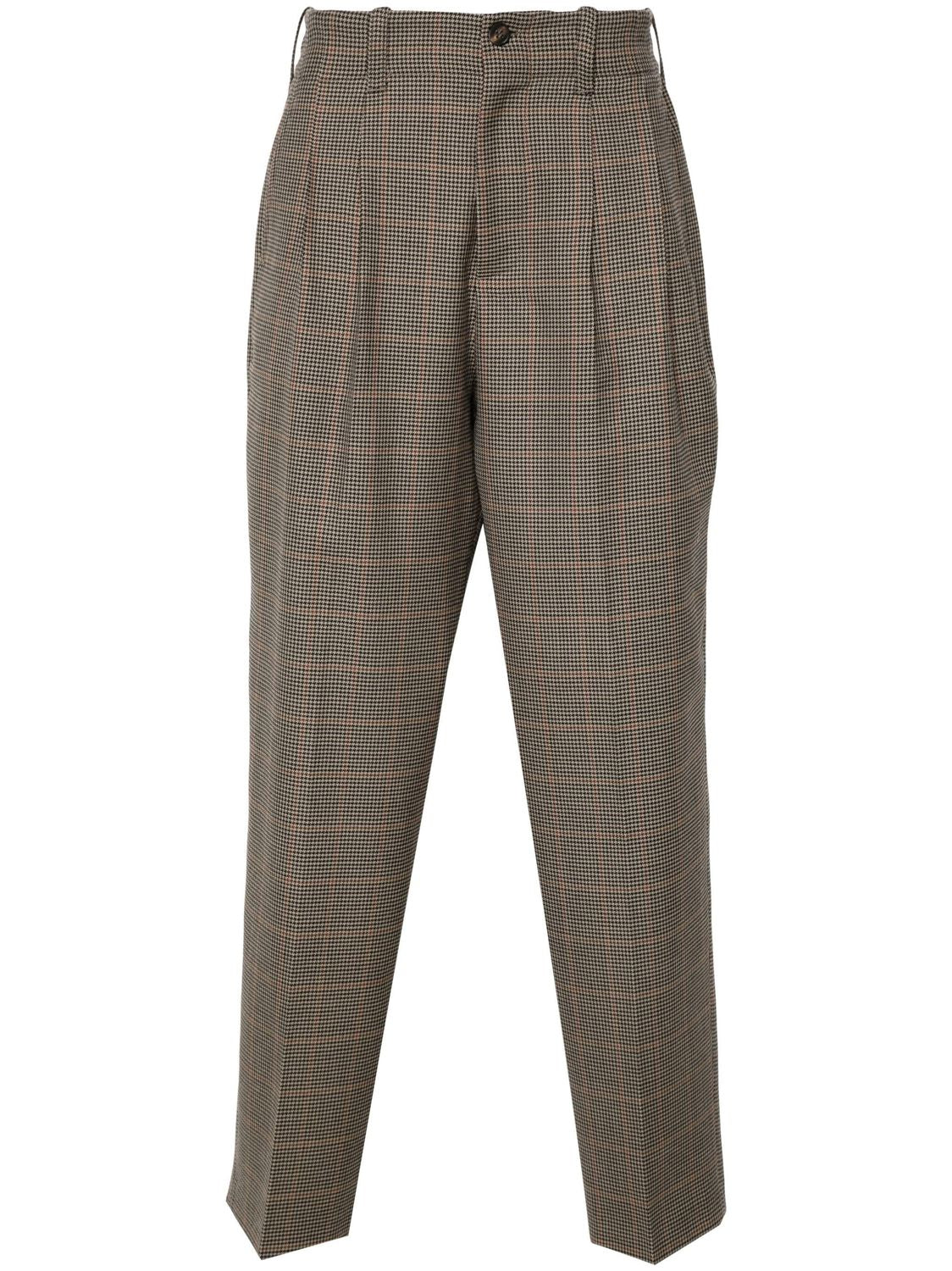 GOLDEN GOOSE High-Waisted Dogtooth Pattern Trousers