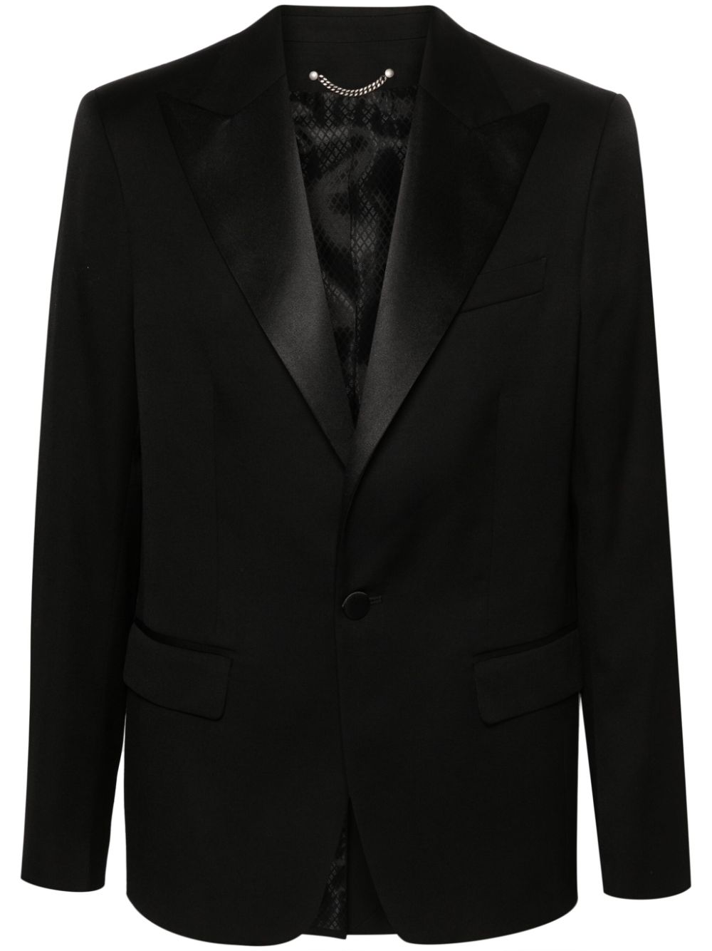 經典黑色單排紐西裝外套 - 2024春夏系列