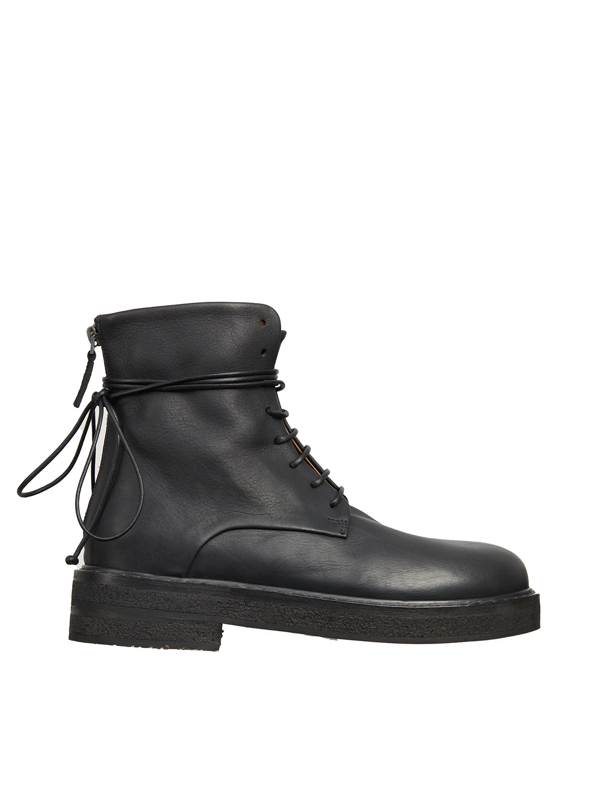 MARSELL Sleek Black Zip-Up Boot for Fashion-Forward Women