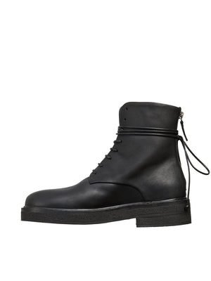 MARSELL Sleek Black Zip-Up Boot for Fashion-Forward Women