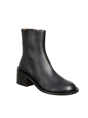 Black Leather Crozon Boots for Women