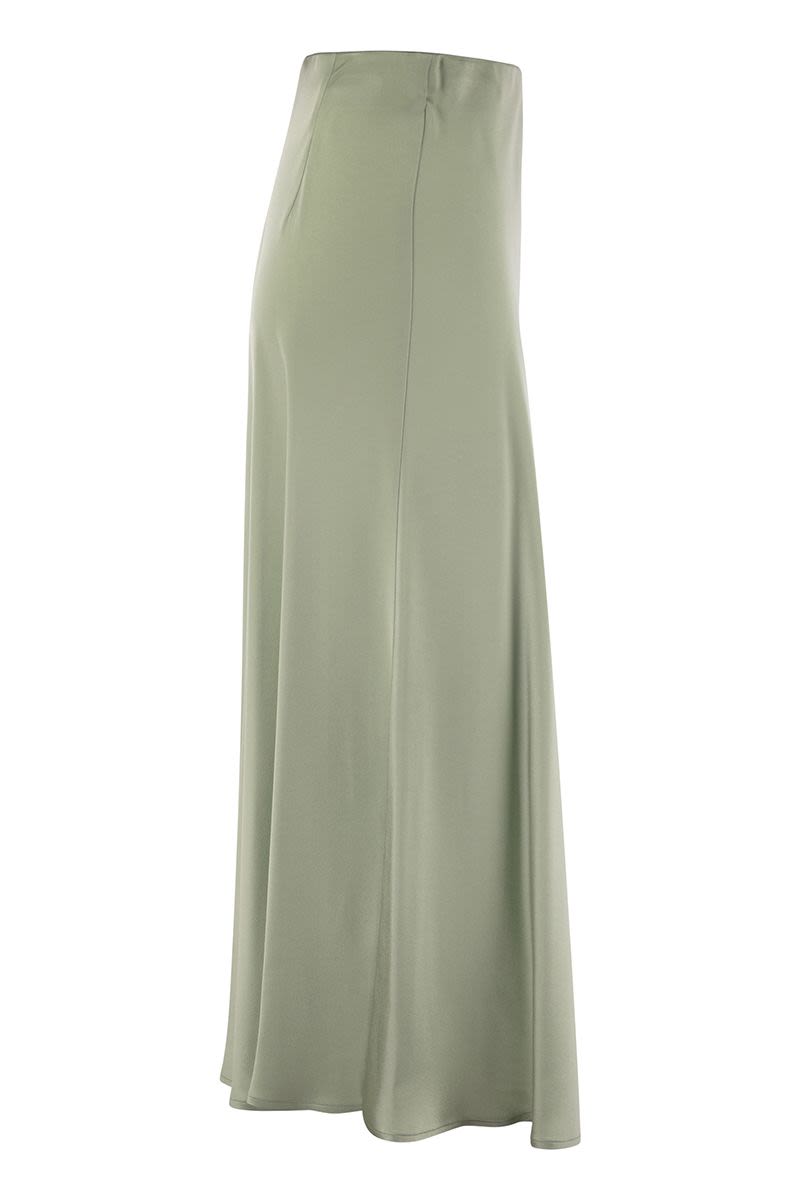 HERNO Elegant Satin Glow Long Skirt