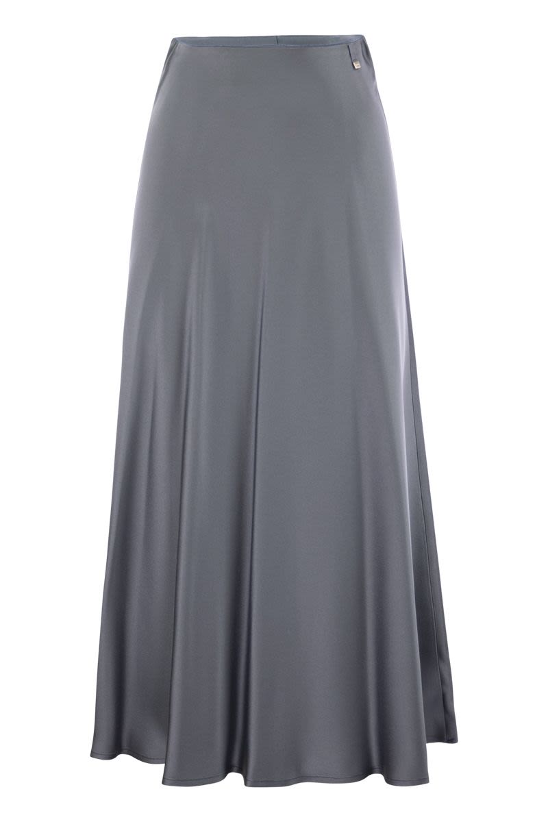 HERNO Elegant Satin Glow Long Skirt