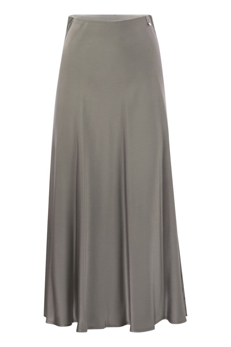 HERNO Elegant Satin Glow Long Skirt