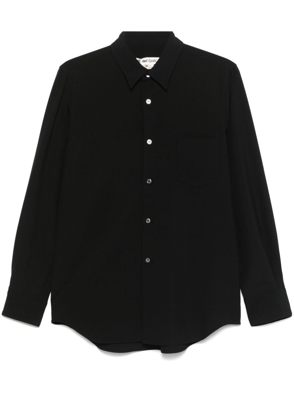 COMME DES GARÇONS Elegant Black Wool Shirt with Straight Cut for Women