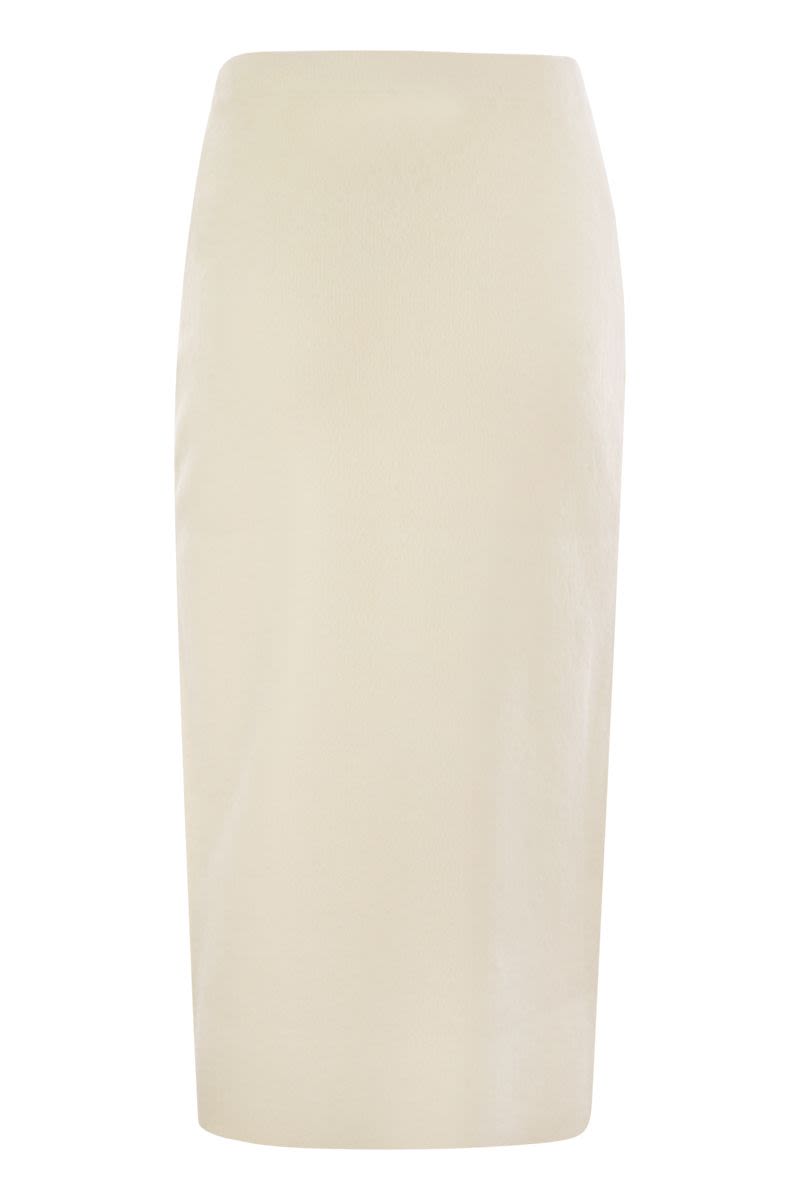 FABIANA FILIPPI Elegant Brushed Mohair Pencil Skirt - Below-the-Knee Fit