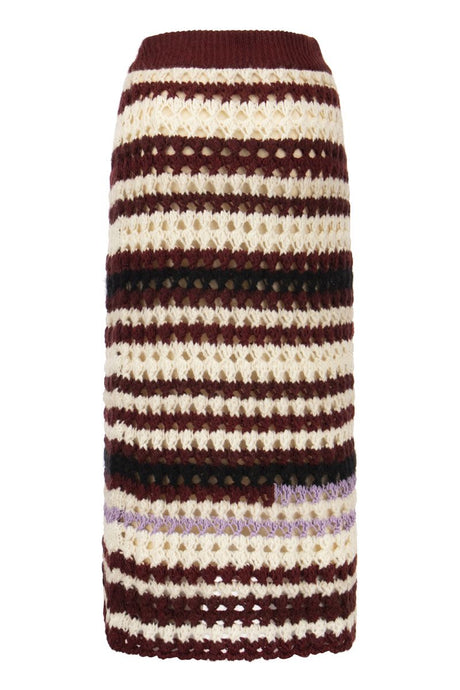 秋冬升级款编织条纹羊毛裙 - Marni FW21系列