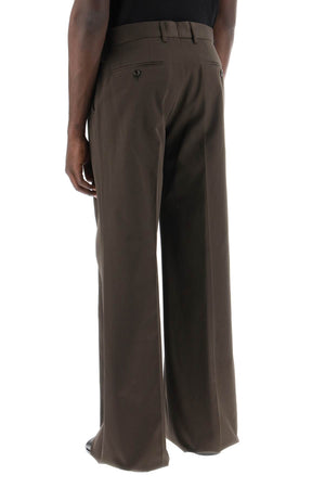 DOLCE & GABBANA Men's Tailored Cotton Trousers in Brown