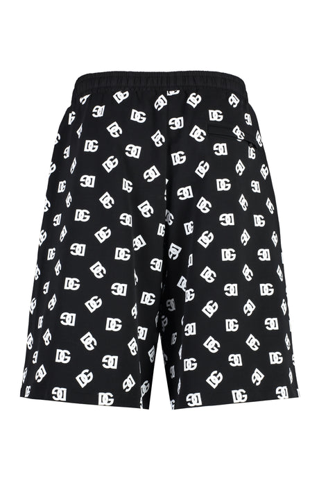 DOLCE & GABBANA Cotton Bermuda Shorts - Black