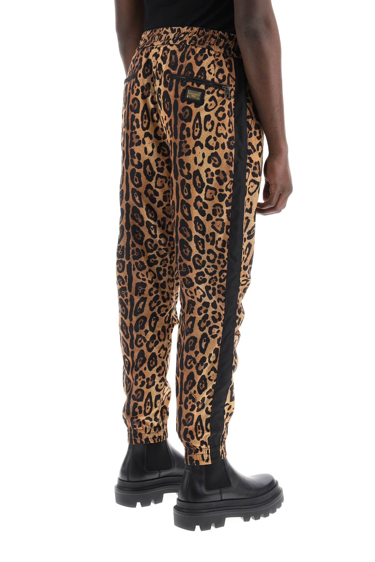 Men's Leopard Print Nylon Jogger Pants