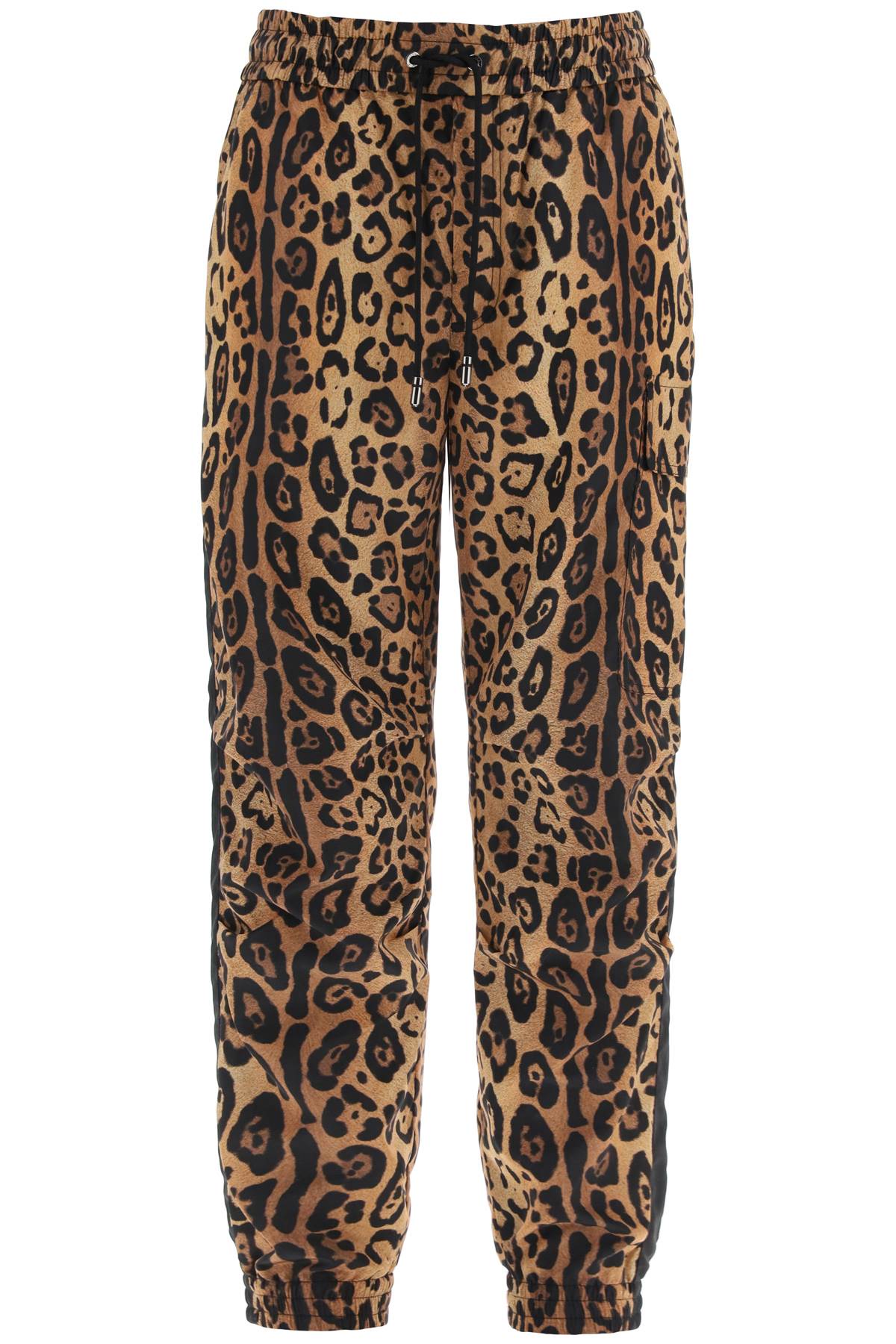 Men's Leopard Print Nylon Jogger Pants