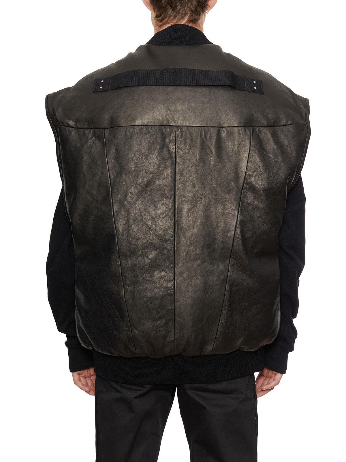 Men's Designer Black Leather Jacket - FW23 Collection